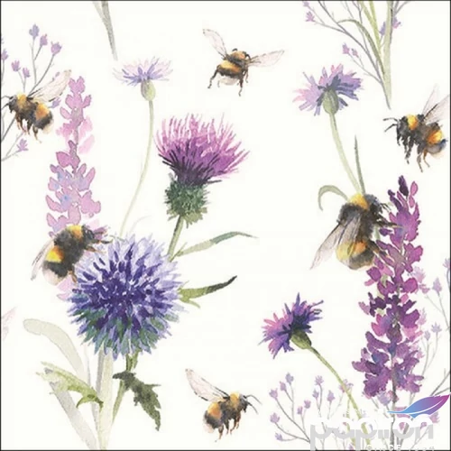 Szalvéta Ambiante Bumblebees in the Meadow papír papírszalvéta 33x33cm,20db-os