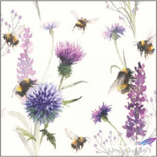 Szalvéta Ambiante Bumblebees in the Meadow papírszalvéta 25x25cm,15db-os