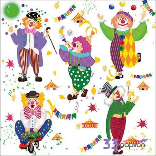 Szalvéta Ambiante Carnival papír papírszalvéta 33x33cm,20db-os