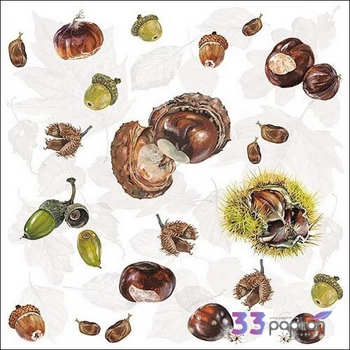 Szalvéta Ambiante Chestnuts papírszalvéta 33x33cm,20db-os