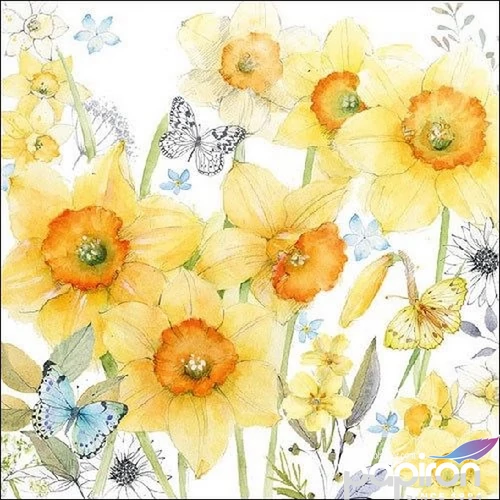 Szalvéta Ambiante Classic Daffodils papírszalvéta 33x33cm,20db-os