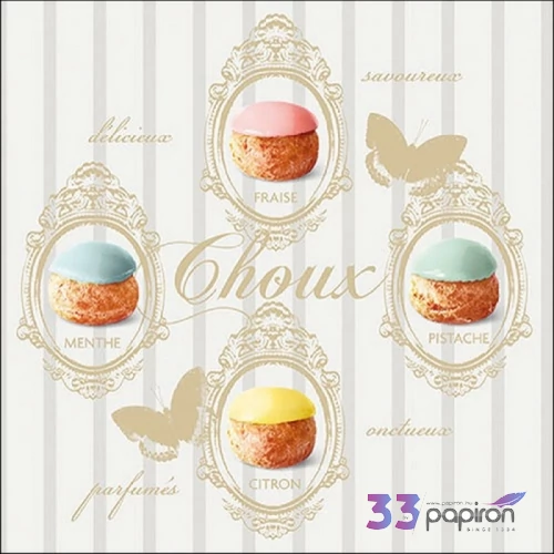 Szalvéta Ambiante Cream Puffs papír papírszalvéta 33x33cm,20db-os