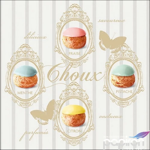Szalvéta Ambiante Cream Puffs papír papírszalvéta 33x33cm,20db-os