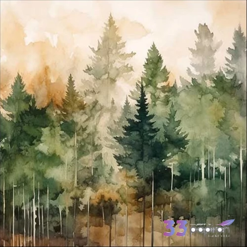Szalvéta Ambiante Evergreen trees papír papírszalvéta 33x33cm,20db-os