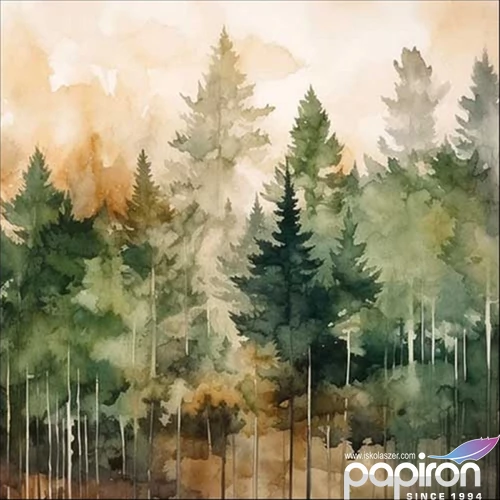 Szalvéta Ambiante Evergreen trees papír papírszalvéta 33x33cm,20db-os