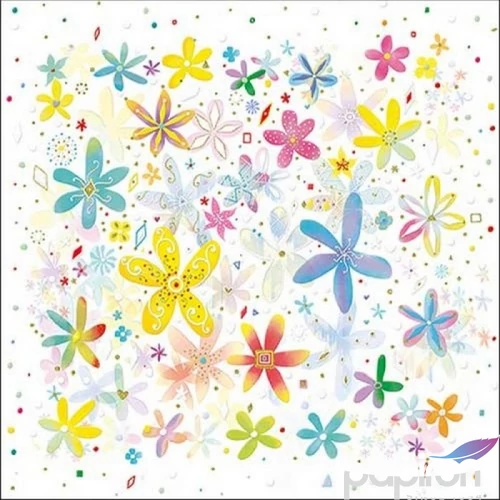 Szalvéta Ambiante Fancy Flowers papírszalvéta 33x33cm,20db-os