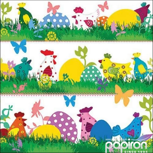Szalvéta Ambiante Funny chicks papírszalvéta 33x33cm,20db-os