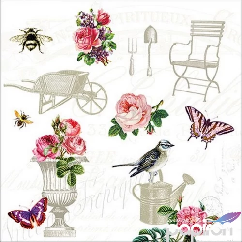 Szalvéta Ambiante Garden Spirit papírszalvéta 33x33cm,20db-os