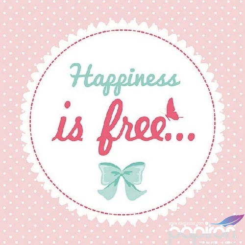 Szalvéta Ambiante Happines is Free papírszalvéta 33x33cm,20db-os