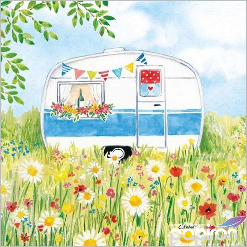 Szalvéta Ambiante Happy Camping papírszalvéta 33x33cm,20db-os