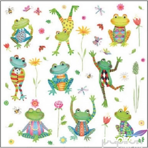 Szalvéta Ambiante Happy Frogs papírszalvéta 25x25cm,15db-os