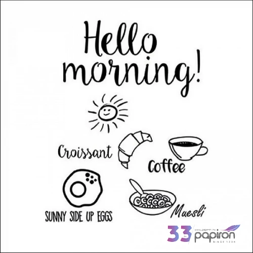 Szalvéta Ambiante Hello Morning papír papírszalvéta 33x33cm,20db-os