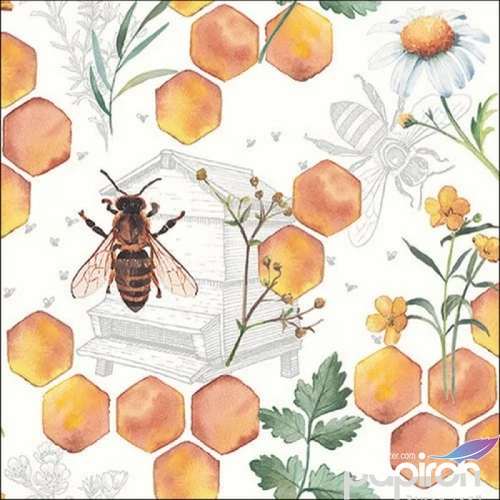 Szalvéta Ambiante Honeycomb papír papírszalvéta 33x33cm,20db-os