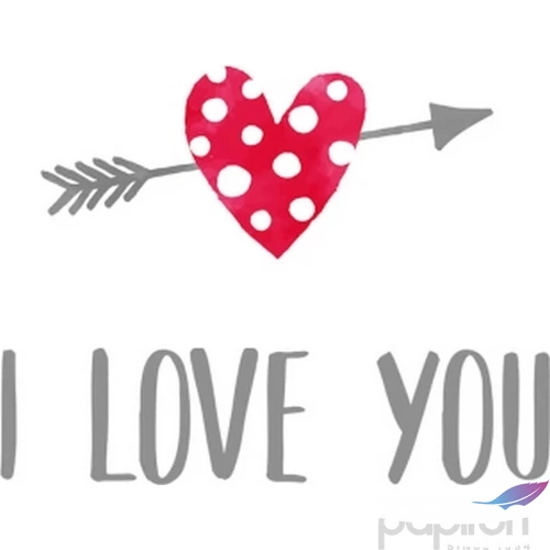 Szalvéta Ambiante I Love You papírszalvéta 33x33cm,20db-os