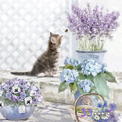 Szalvéta Ambiante Kitten papírszalvéta 33x33cm,20db-os