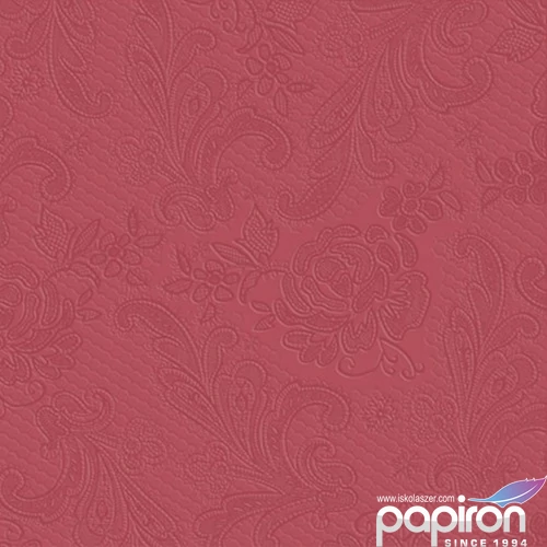 Szalvéta Ambiante Lace embossed bordeaux dombornyomott papírszalvéta 33x33cm,20db-os