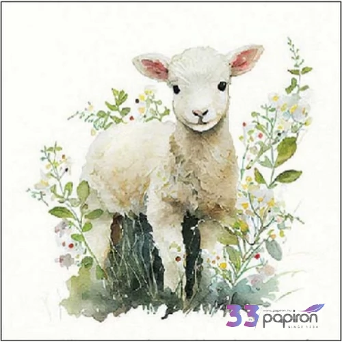 Szalvéta Ambiante Lamb papírszalvéta 25x25cm,15db-os
