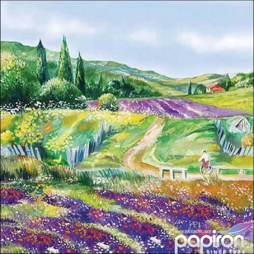 Szalvéta Ambiante Lavender landscape papírszalvéta 33x33cm,20db-os