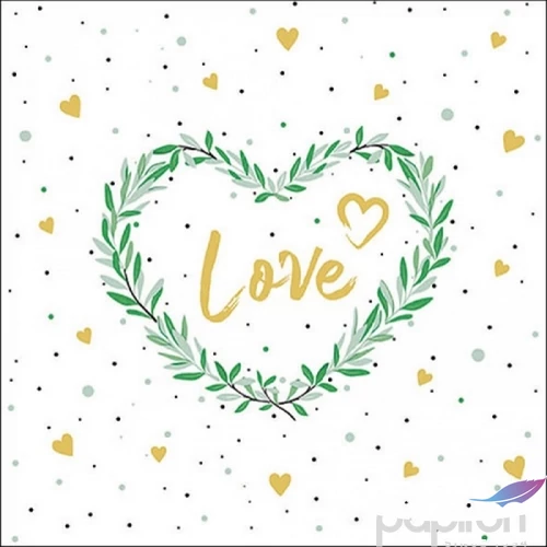 Szalvéta Ambiante Lots of love white papírszalvéta 33x33cm,20db-os