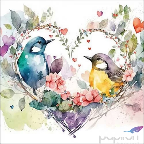 Szalvéta Ambiante Loving birds papírszalvéta 33x33cm,20db-os