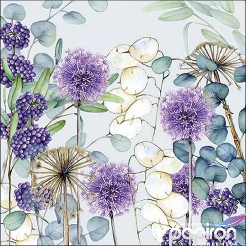 Szalvéta Ambiante Lunaria Green papírszalvéta 33x33cm,20db-os