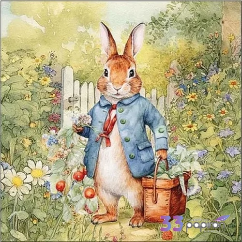 Szalvéta Ambiante Mister Rabbit papírszalvéta 25x25cm,20db-os