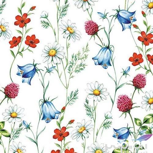 Szalvéta Ambiante Mixed Widl Flowers white papírszalvéta 33x33cm,20db-os
