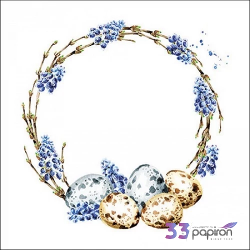 Szalvéta Ambiante Muscari Wreath papírszalvéta 33x33cm,20db-os