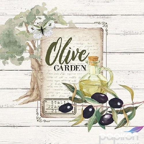 Szalvéta Ambiante Olive Garden papírszalvéta 33x33cm,20db-os