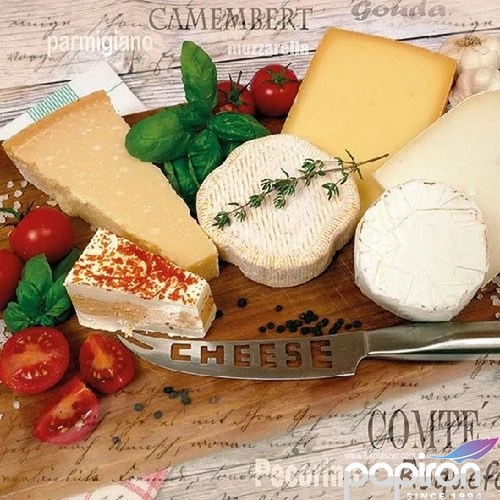 Szalvéta Ambiante Palette of Cheeses papírszalvéta 33x33cm,20db-os