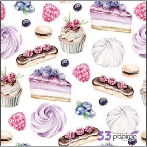 Szalvéta Ambiante Pastries papírszalvéta 25x25cm,15db-os