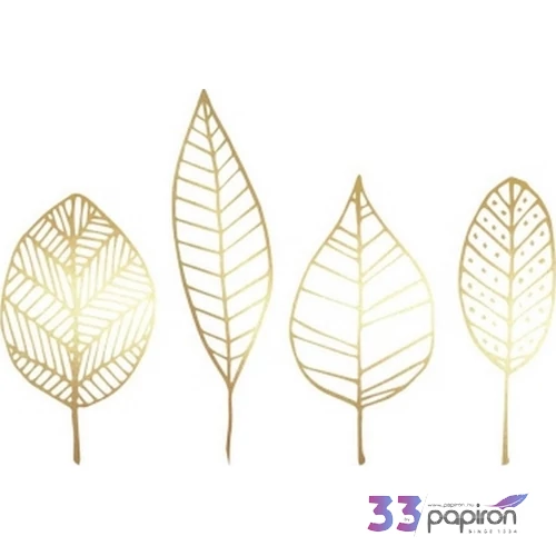 Szalvéta Ambiante Pure Godl Leaves papírszalvéta 33x33cm,20db-os