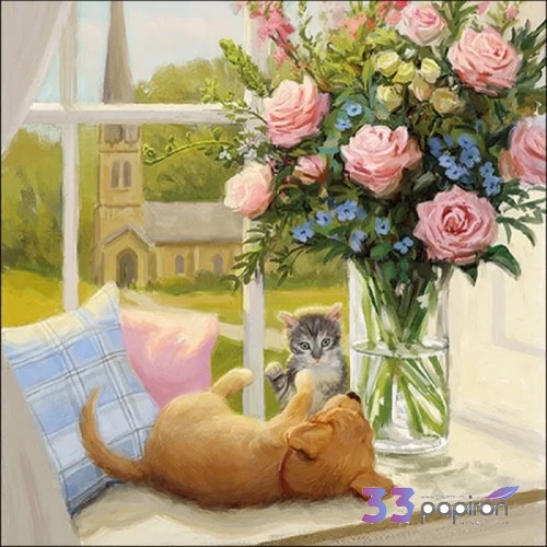 Szalvéta Ambiante Relaxing in The Sun papírszalvéta 33x33cm,20db-os