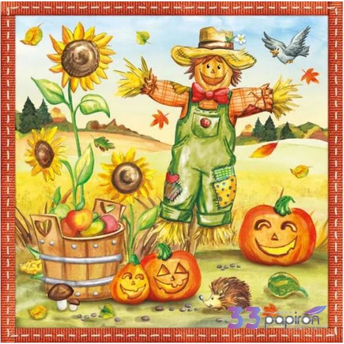 Szalvéta Ambiante Scarecrow papírszalvéta 33x33cm,20db-os