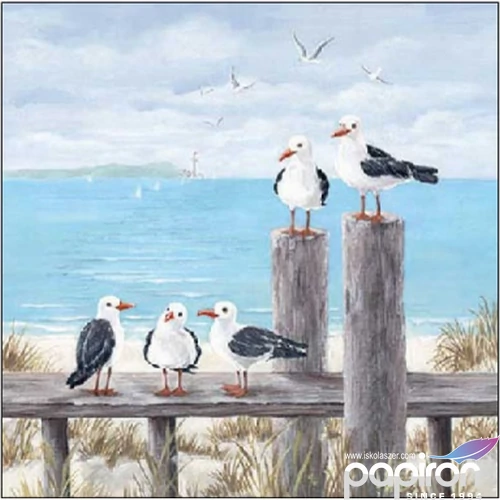 Szalvéta Ambiante Seagulls on the dock papírszalvéta 25x25cm,15db-os
