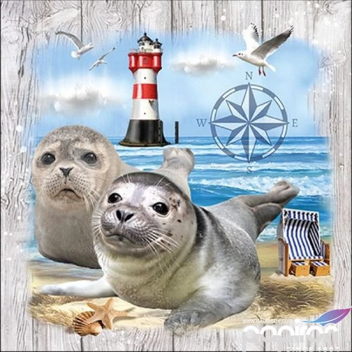Szalvéta Ambiante Seal Couple papírszalvéta 33x33cm,20db-os