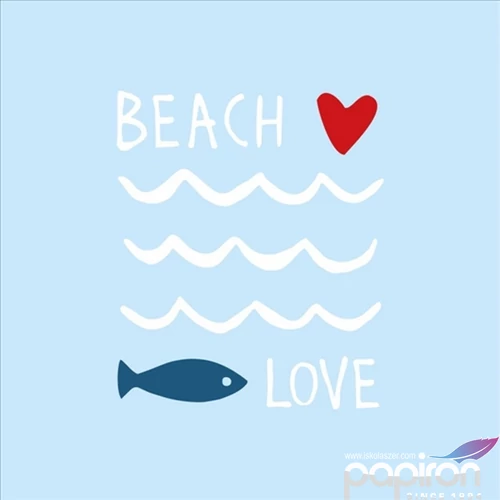 Szalvéta Ambiante Seaside Beachlove papírszalvéta 33x33cm,20db-os