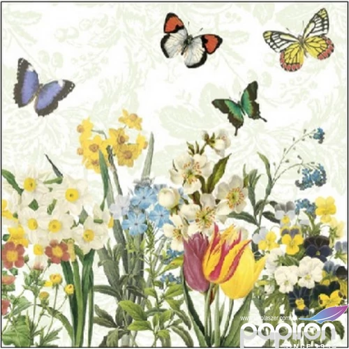 Szalvéta Ambiante Spring Bloomers papírszalvéta 25x25cm,15db-os