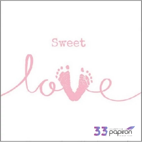 Szalvéta Ambiante Sweet Love Girl papírszalvéta 25x25cm,15db-os