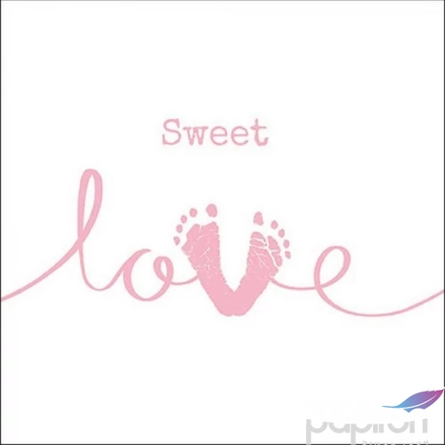 Szalvéta Ambiante Sweet Love Girl papírszalvéta 33x33cm,20db-os