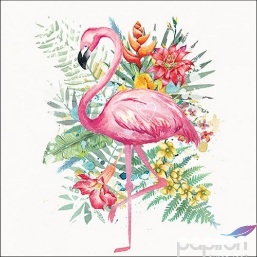Szalvéta Ambiante Tropical Flamingo papírszalvéta 33x33cm,20db-os