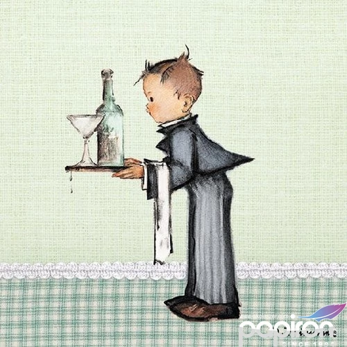 Szalvéta Ambiante Waiter , M.L.Hummel papírszalvéta 33x33cm,20db-os