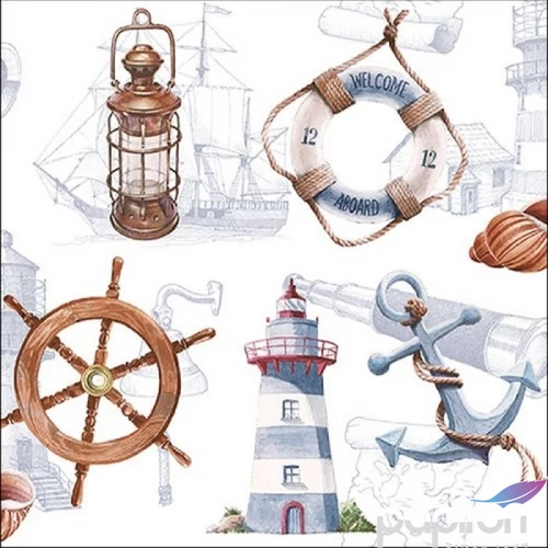 Szalvéta Ambiante Welcome Aboard papírszalvéta 33x33cm,20db-os