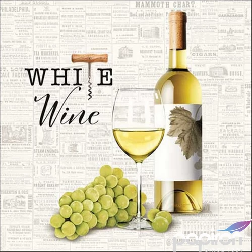 Szalvéta Ambiante White wine papírszalvéta 33x33cm,20db-os