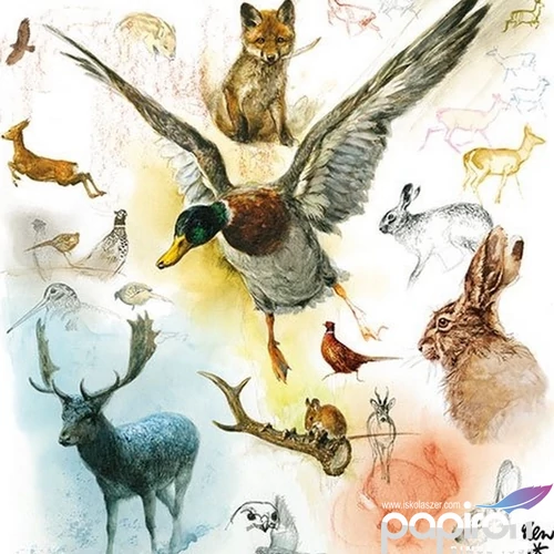 Szalvéta Ambiante Widl Animals papírszalvéta 33x33cm,20db-os