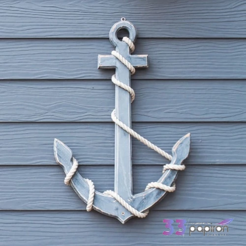 Szalvéta Ambiante Wooden Anchor blue papírszalvéta 33x33cm,20db-os