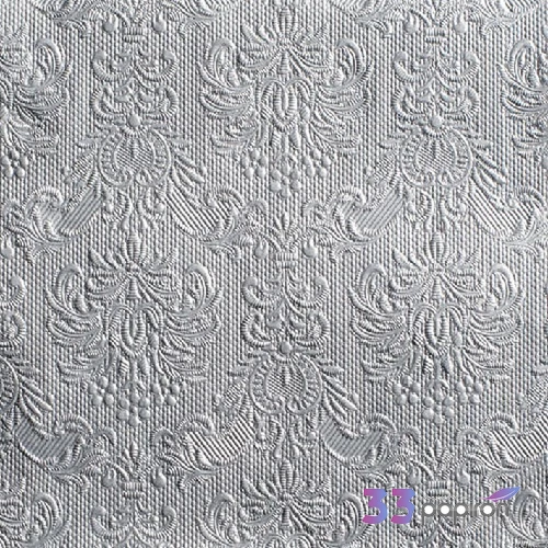 Szalvéta Ambiente Elegance silver dombornyomott 40x40cm,15db-os