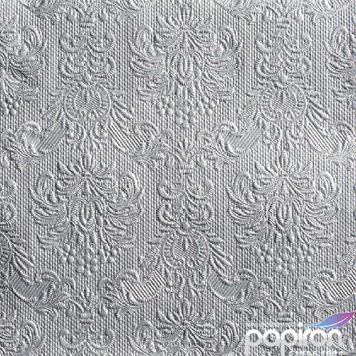 Szalvéta Ambiente Elegance silver dombornyomott 40x40cm,15db-os