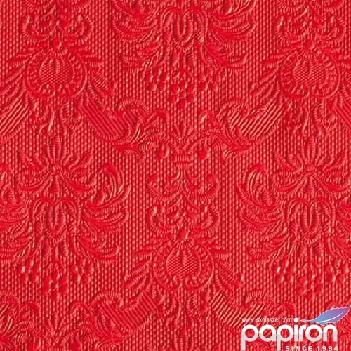 Szalvéta Ambiente Elegance Elegance red dombornyomott papírszalvéta 25x25cm,15db-os