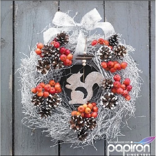 Szalvéta Ambiante Squirrel in Wreath papírszalvéta 25x25cm,15db-os